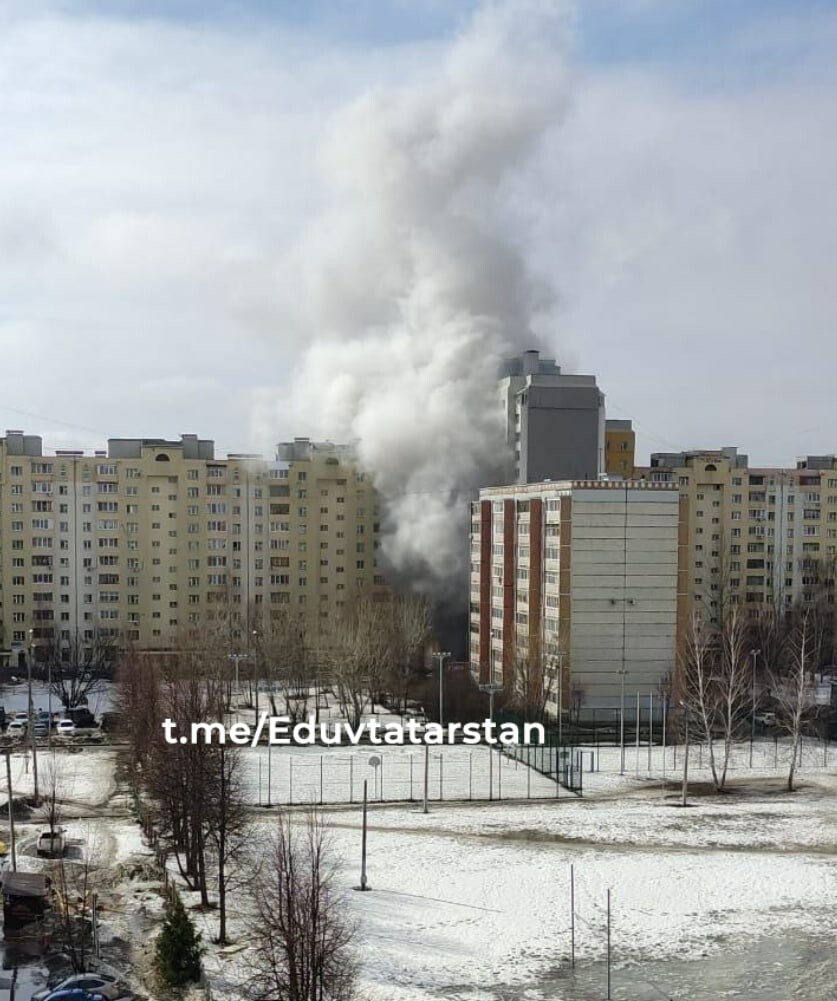 В Казани произошел пожар в жилом многоквартирном доме