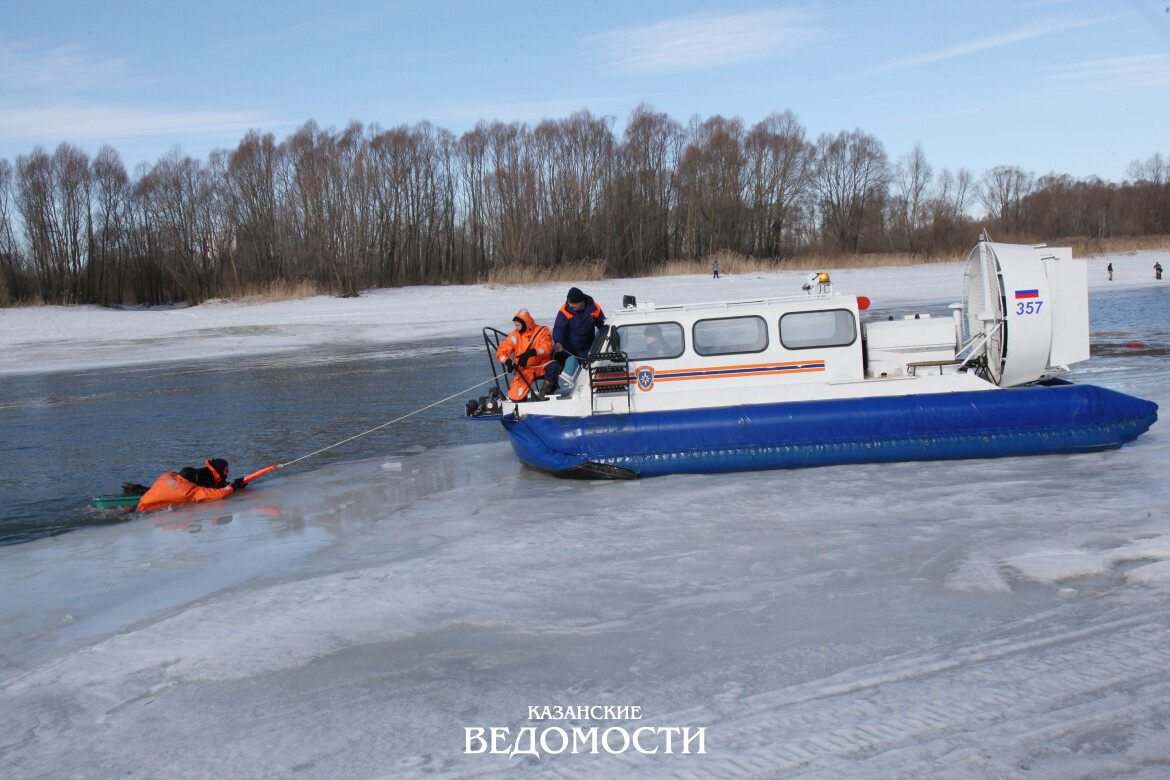 В МЧС Татарстана напомнили об опасности выхода на лед