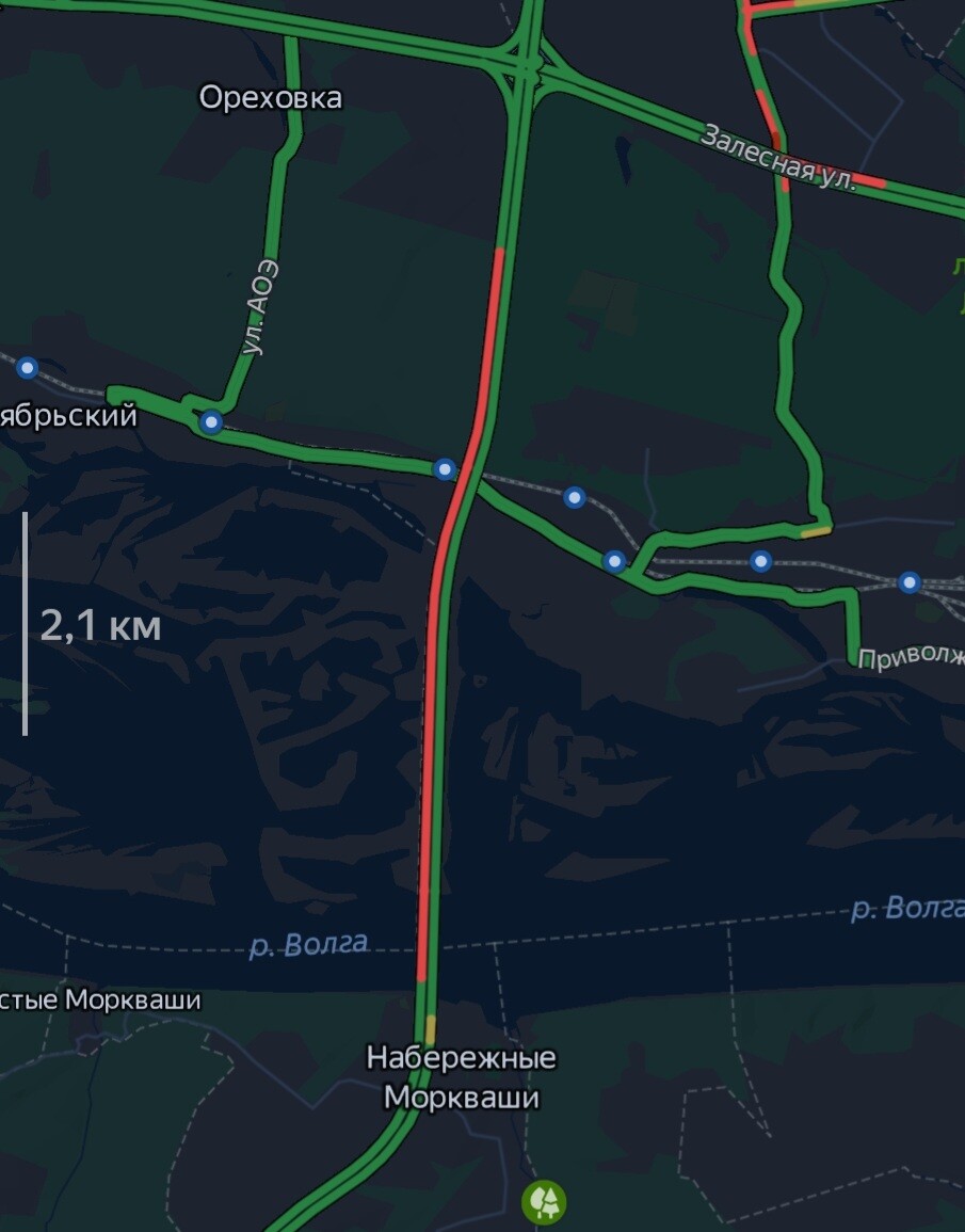 Под Казанью на трассе М7 образовалась 7-километровая пробка