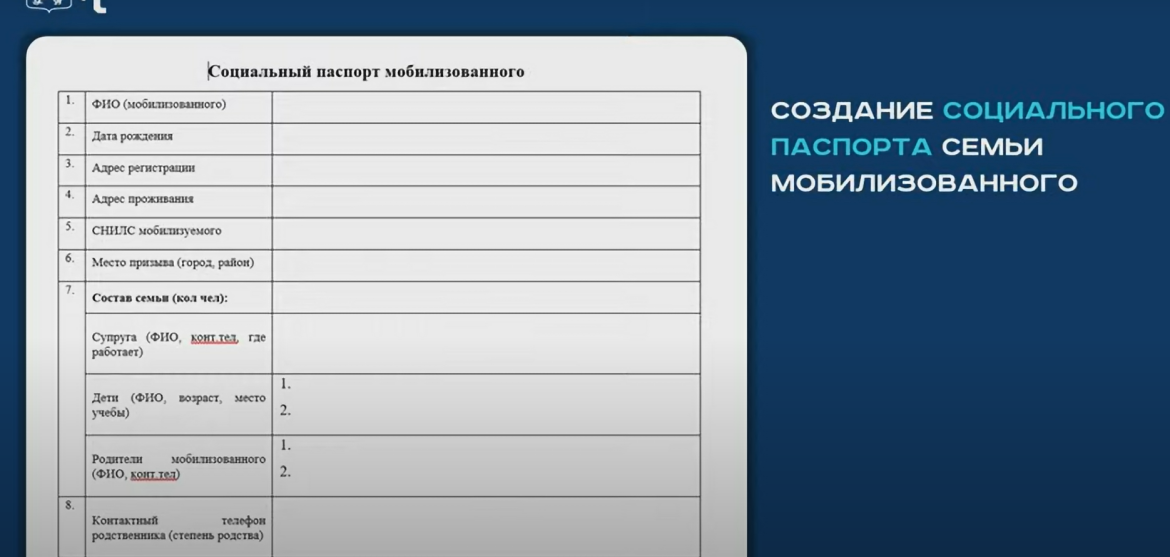 Паспорт семьи в школе образец заполнения