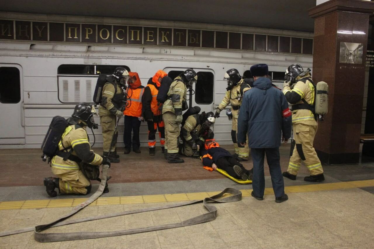 В Казани на станции метро «Проспект Победы» прошли пожарные учения