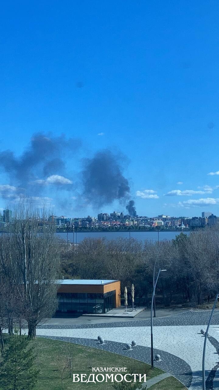 В Казани в районе Аметьевской магистрали загорелся строящийся дом