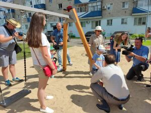 «В сапогах здесь гуляли»: в Казани по программе «Наш двор» благоустроили первый в этом году объект