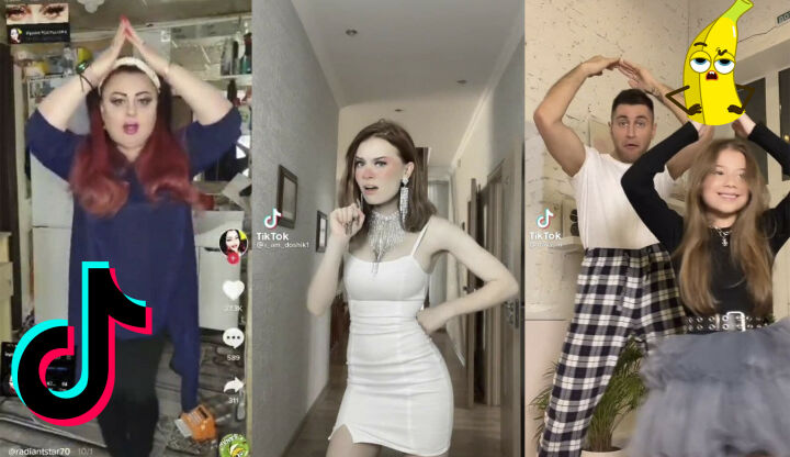 Девушка В Полосатом Платье Танцует Тик Ток фото 7